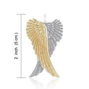 Angel Wings Silver and Gold Pendant MPD2933