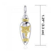 Celtic Fairy Silver and Gold Bottle Pendant MPD4061