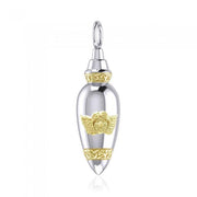 Celtic Angel Silver and Gold Bottle Pendant MPD4062