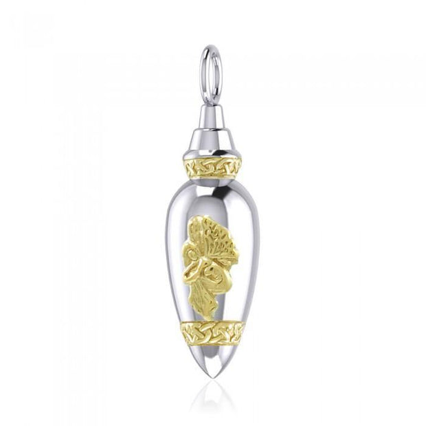 Celtic Fairy Silver and Gold Bottle Pendant MPD4063