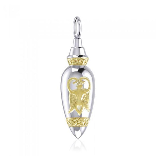 Goddess Silver and Gold Bottle Pendant MPD4064