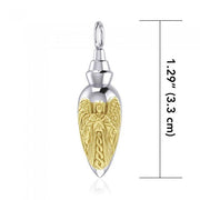 Archangel Uriel Silver and Gold Vial Pendant MPD4068