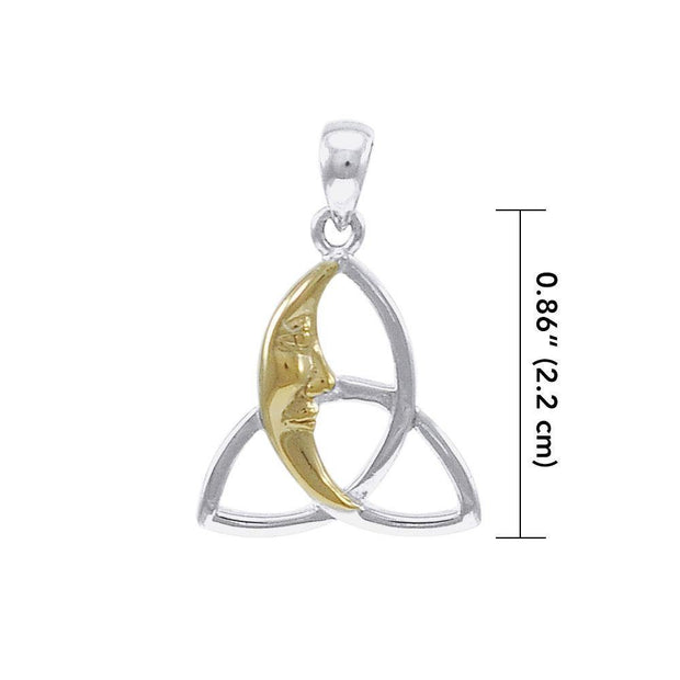 Trinity with Crescent Moon Face Pendant MPD4302