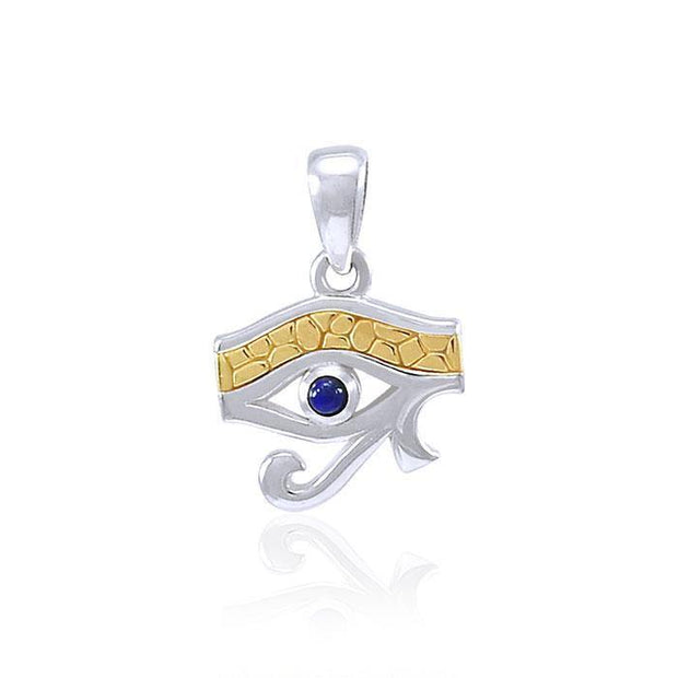 Eye of Horus Silver and Gold Accent Pendant MPD4310