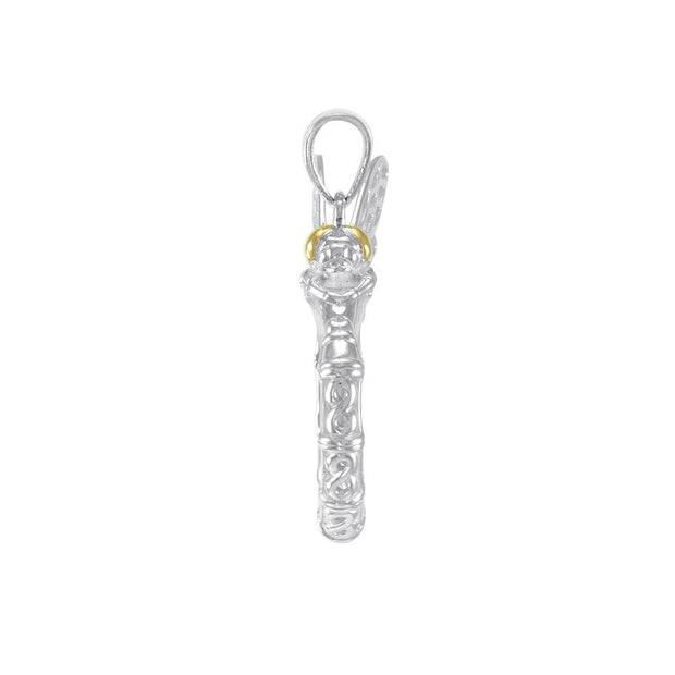 Sterling Silver and Gold Dragonfly Pendant MPD4854