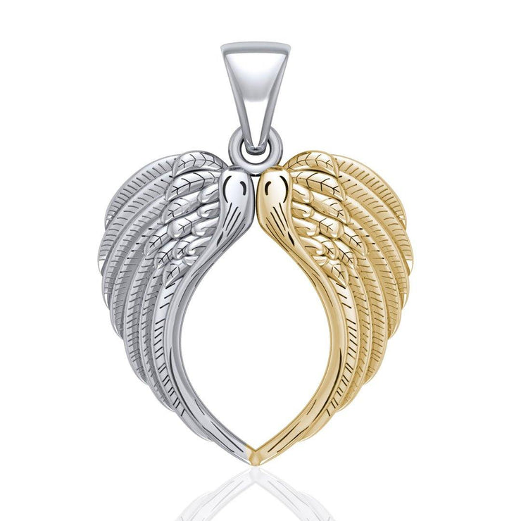 Angel Wing Silver and Gold Pendant MPD5013