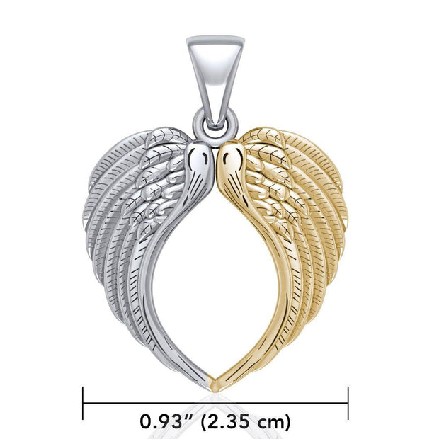 Angel Wing Silver and Gold Pendant MPD5013