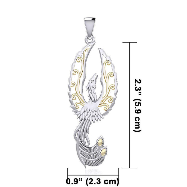 Mythical Phoenix Silver and Gold Pendant MPD5723