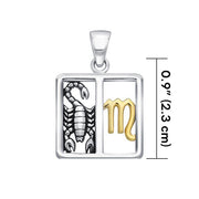Scorpio Zodiac Symbol Silver Pendant MPD921