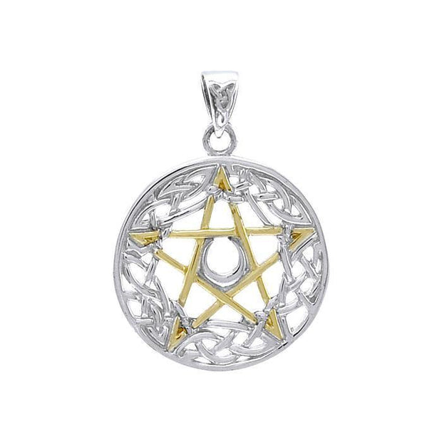 Pentacle with Celtic Knot Pendant MPD975