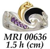 Endless and Modern ~ Celtic Triskele Silver and Gold Ring MRI636