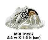 Twin Dolphin Steampunk Silver and Gold Accent MRI1267
