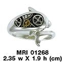 Dolphin Steampunk Silver and Gold Accent MRI1268
