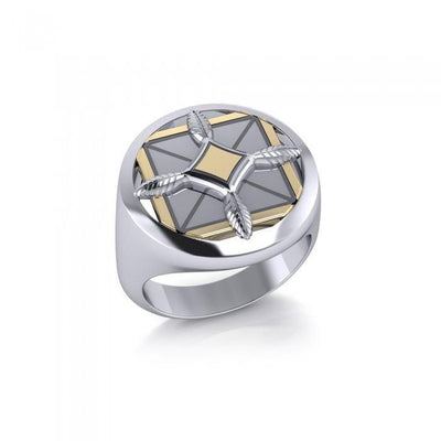 Protection and Growth Sterling Silver and Gold Ring MRI1577