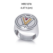 Symbols of Femininity Sterling Silver and Gold Ring MRI1578
