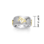 Friesian Horse Silver & Gold Ring MRI622