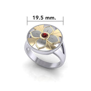 Symbol Of Femininity Silver and Gold Ring MRI623