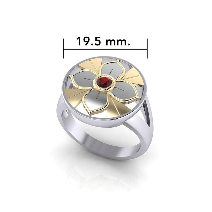 Symbol Of Femininity Silver and Gold Ring MRI623