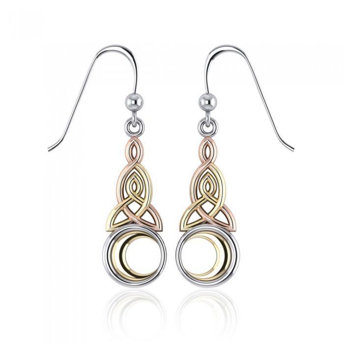 Celtic Moon Triquetra Earrings OTE2565