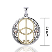 Sterling Silver Chalice Well Pendant OTP3278 - Wholesale Jewelry