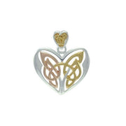 Eternal Heart Celtic Knotwork Three Tone Pendant OTP3445