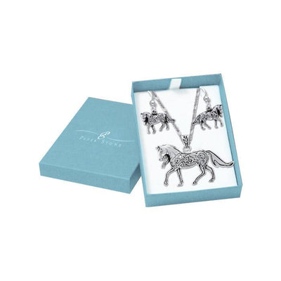 The Strength of the Gallop we know it’s a Celtic Horse ~ Sterling Silver Jewelry SET069
