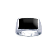 Rectangular Rainbow Silver Ring SM212 - Wholesale Jewelry