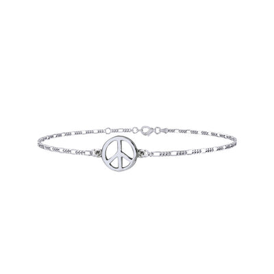 Peace Silver Anklet TAL035