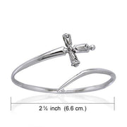 Silver Cross Bangle Cuff Bracelet TBA124