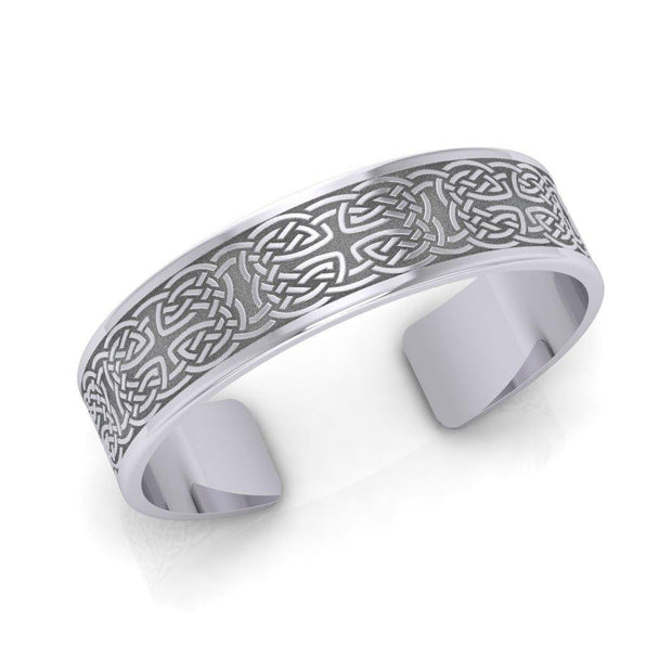 Large Celtic Knotwork Sterling Silver Cuff Bracelet TBA209