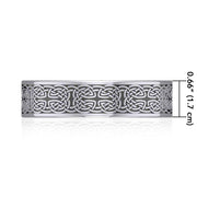 Large Celtic Knotwork Sterling Silver Cuff Bracelet TBA209