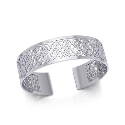 Large Celtic Knot Sterling Silver Cuff TBA210
