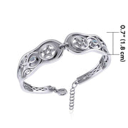 Goddess Silver Cuff Bracelet with Gemstone TBA271