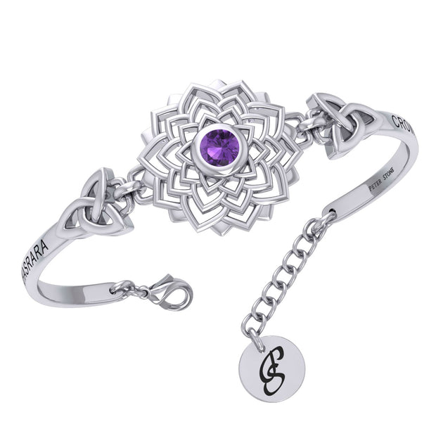 Crown Chakra with Celtic Trinity Silver Bracelet  TBA285