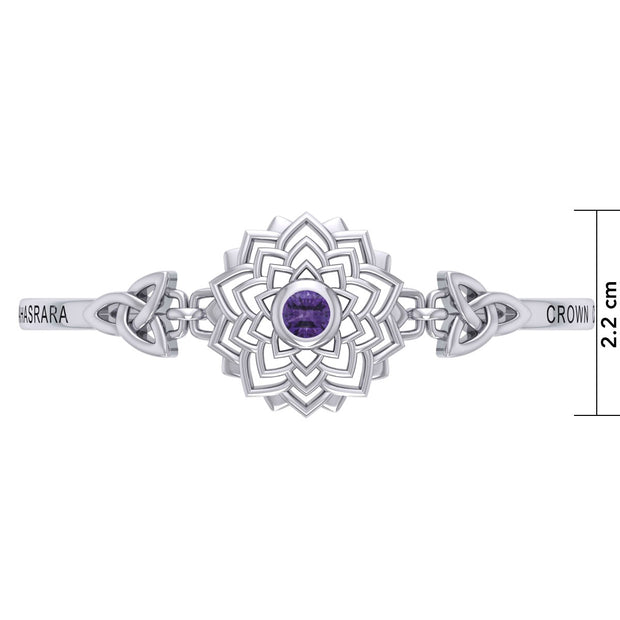 Crown Chakra with Celtic Trinity Silver Bracelet  TBA285