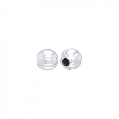 Round Fluted Silver Bead TBD004