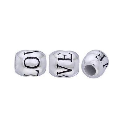 Round Love Silver Bead TBD019