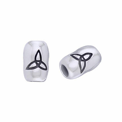 Cylinder Triquetra Silver Bead TBD021