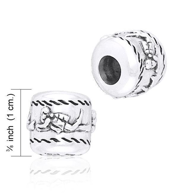 Cylinder Scuba Diver Silver Bead TBD036 Bead