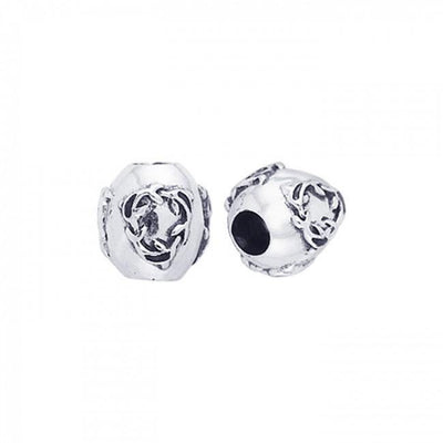 Round Dolphin Silver Bead TBD038