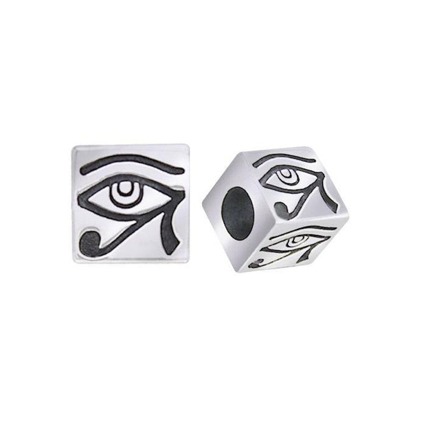 Square Eye of Horus Silver Bead TBD050