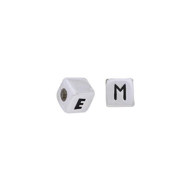 Letter E Rune Silver Bead TBD056