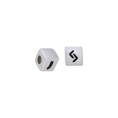 Letter J Rune Silver Bead TBD061