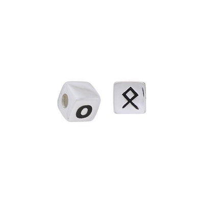 Letter O Rune Silver Bead TBD066