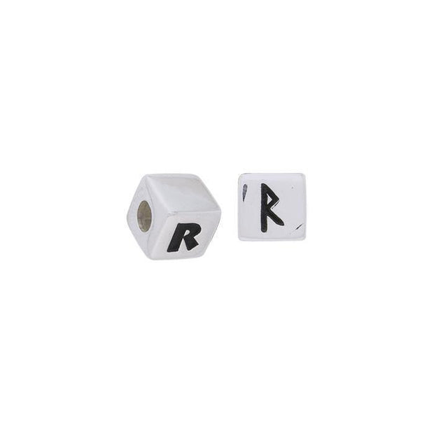 Letter R Rune Silver Bead TBD069