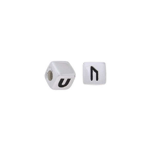 Letter U Rune Silver Bead TBD072