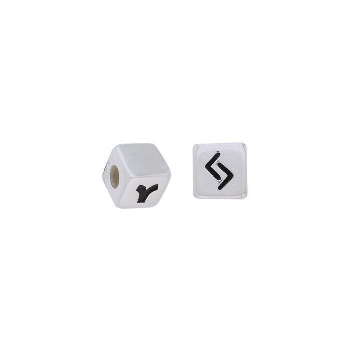 Letter Y Rune Silver Bead TBD076