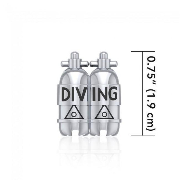 Dive Tanks Sterling Silver Bead TBD352 - Wholesale Jewelry