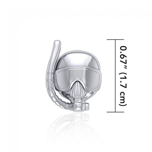 Dive Mask Sterling Silver Bead TBD353