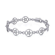 Silver Pentagram Pentacle Bracelet TBG017 Bracelet